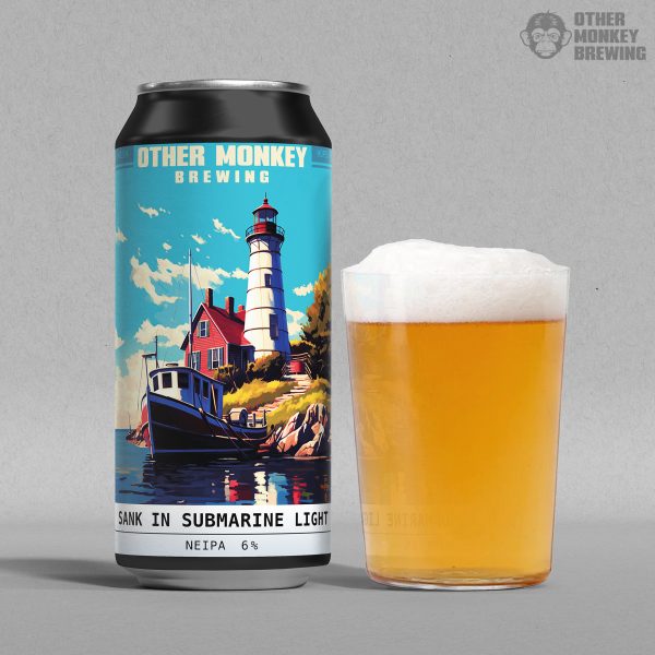 sank in submarine light, NEIPA can from other monkey brewing colchester